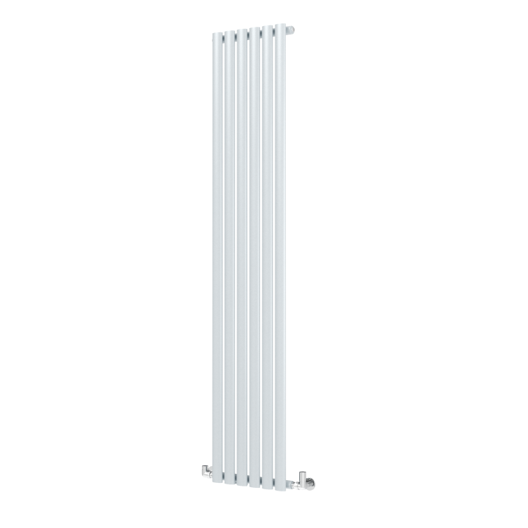 Sorrento Salt & Pepper Vertical Oval Designer Radiator 1800x354mm Single Panel 2530 BTU