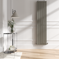 Riace Smoked Stone Vertical Flat Designer Radiator 1800x408mm Single Panel 2705 BTU