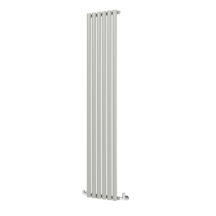 Sorrento Smoked Stone Vertical Oval Designer Radiator 1800x354mm Single Panel 2530 BTU