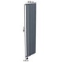 GRADE A1 - Anthracite Electric Vertical Designer Radiator 2.4kW with Wifi Thermostat - H1800xW472mm - IPX4 Bathroom Safe
