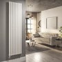 GRADE A1 - White Electric Vertical Designer Radiator 2.4kW with Wifi Thermostat - H1800xW472mm - IPX4 Bathroom Safe