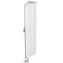 White Vertical Smart Electric Radiator with Wi-Fi Thermostat - 2400W - H1800xW472mm - Bathroom Safe