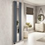 Anthracite Vertical Smart Smart Electric Radiator with Mirror 1.2kW - H1800xW500mm - Bathroom Safe