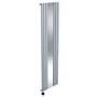 Light Grey Vertical Smart Smart Electric Radiator with Mirror - 1200W - H1800xW500mm - Bathroom Safe