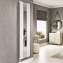 White Vertical Smart Smart Electric Radiator with Mirror - 1200W - H1800xW500mm - Bathroom Safe