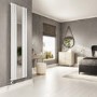 White Vertical Smart Smart Electric Radiator with Mirror - 1200W - H1800xW500mm - Bathroom Safe