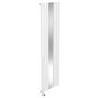 White Vertical Smart Smart Electric Radiator with Mirror - 1200W - H1800xW500mm - Bathroom Safe