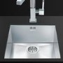 Single Bowl Undermount Chrome Stainless Steel Kitchen Sink - Smeg Quadra