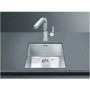 Single Bowl Undermount Chrome Stainless Steel Kitchen Sink - Smeg Quadra