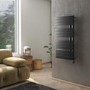 electriQ Flat Panel Electric Towel Radiator H1080xW500mm - Black