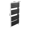 electriQ Flat Panel Electric Towel Radiator H1080xW500mm - Black