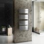 ElectriQ Designer Chrome Flat Panel Towel Rail - 400W with Wifi Thermostat - H1080xW500mm - IPX4 Bathroom Safe