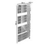 ElectriQ Designer Chrome Flat Panel Towel Rail - 400W with Wifi Thermostat - H1080xW500mm - IPX4 Bathroom Safe