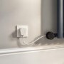 Refurbished electriQ Flat Panel Electric Towel Radiator H1200xW500mm - Grey