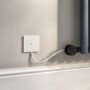 electriQ Flat Panel Electric Towel Radiator H1200xW500mm - Grey