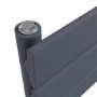 Riace Anthracite Vertical Flat Towel Radiator 1600x450mm Single Panel 2171 BTU