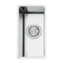 0.75 Bowl Undermount Chrome Stainless Steel Kitchen Sink - Smeg Mira