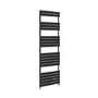 Riace Midnight Black Vertical Flat Towel Radiator 1800x600mm Single Panel 3135 BTU