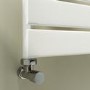 Riace White Vertical Flat Towel Radiator 650x500mm Single Panel 1018 BTU