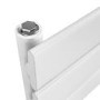 Riace White Vertical Flat Towel Radiator 650x500mm Single Panel 1018 BTU