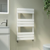 Riace White Vertical Flat Towel Rail Radiator 800x450mm Single Panel 1120 BTU Riace White Vertical Flat Towel Rail Radiator 800x450mm Single Panel 1120 BTU