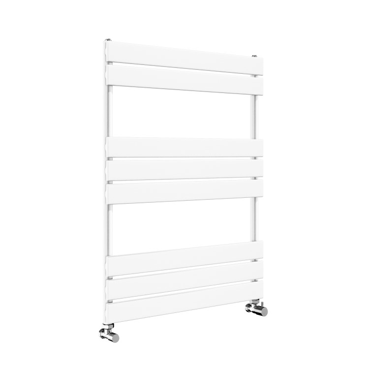 Riace White Vertical Flat Towel Rail Radiator 800x450mm Single Panel 1120 BTU