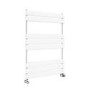 Riace White Vertical Flat Towel Rail Radiator 800x450mm Single Panel 1120 BTU
