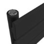 Riace Midnight Black Vertical Flat Towel Rail Radiator 1000x450mm Single Panel 1365 BTU