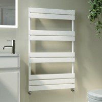 GRADE A1 - Riace White Vertical Flat Towel Rail Radiator 1000x600mm Single Panel 1712 BTU