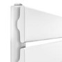 Riace White Vertical Flat Towel Rail Radiator 1000x600mm Single Panel 1712 BTU