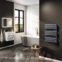 Anthracite Smart Electric Towel Radiator with Wi-Fi Thermostat - 600W - H650xW450mm - Bathroom Safe