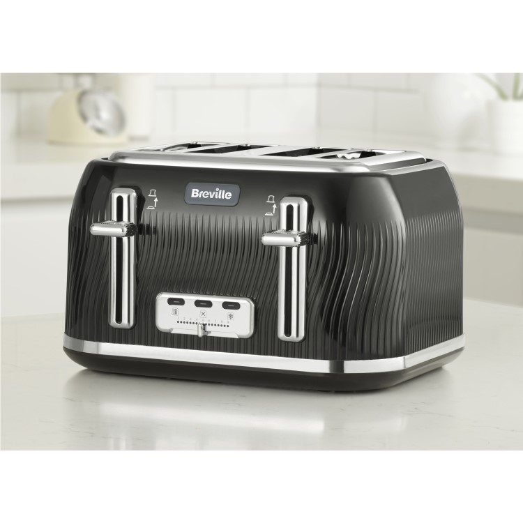 Breville VTT890 Flow 4 Slice Toaster - Black