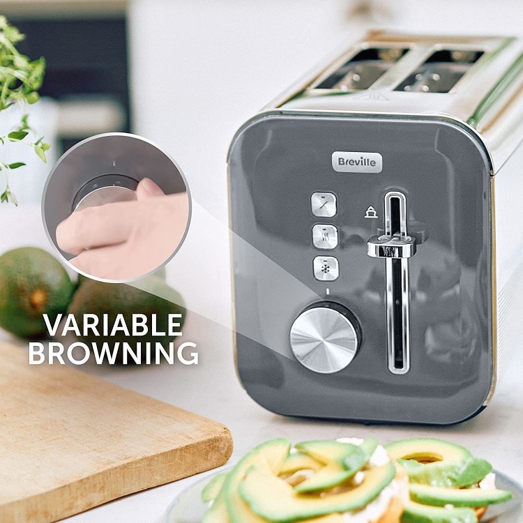 Refurbished Breville High Gloss 2 Slice Toaster Grey