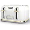 Breville VTT976 Flow 4 Slice Toaster - White &amp; Gold