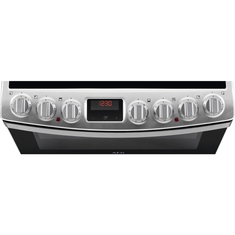 AEG CCB6761ACM 60cm Double Oven Electric Cooker With Ceramic Hob - Stainless Steel