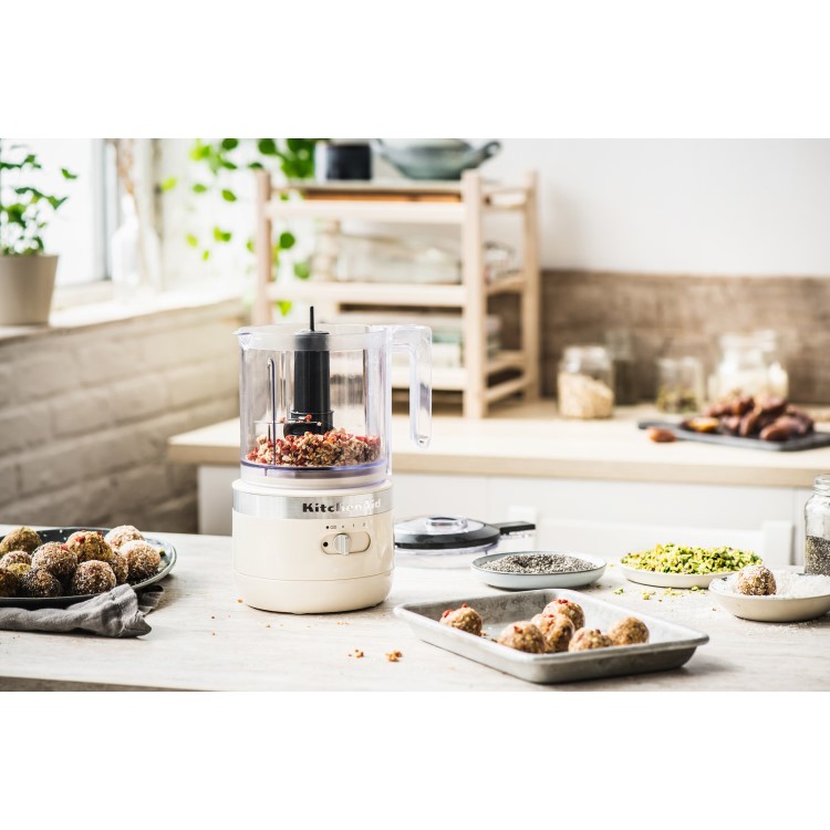 KitchenAid 1.19L Cordless Mini Food Processor - Almond Cream