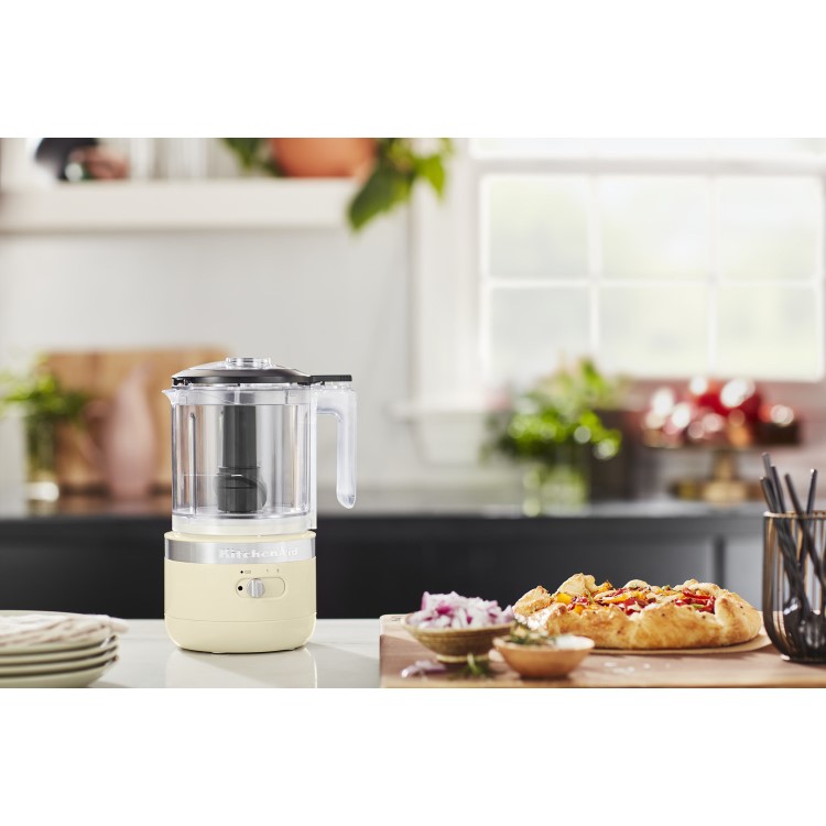 KitchenAid 1.19L Cordless Mini Food Processor - Almond Cream