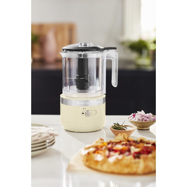 KitchenAid 1.19L Cordless Mini Food Processor - Almond Cream