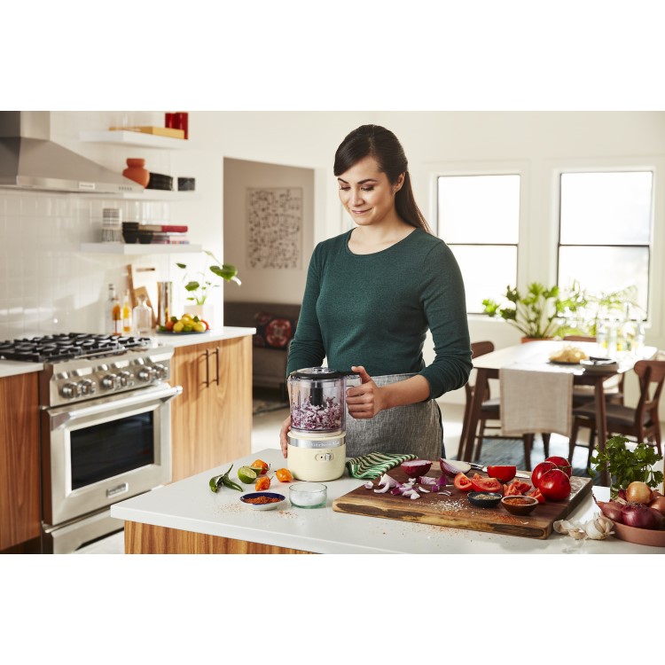 KitchenAid 1.19L Cordless Mini Food Processor - Almond Cream