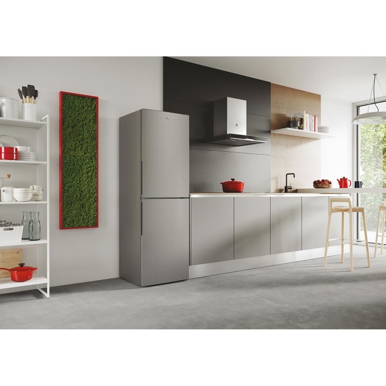 Hoover 252 Litre 50/50 Freestanding Fridge Freezer - Silver