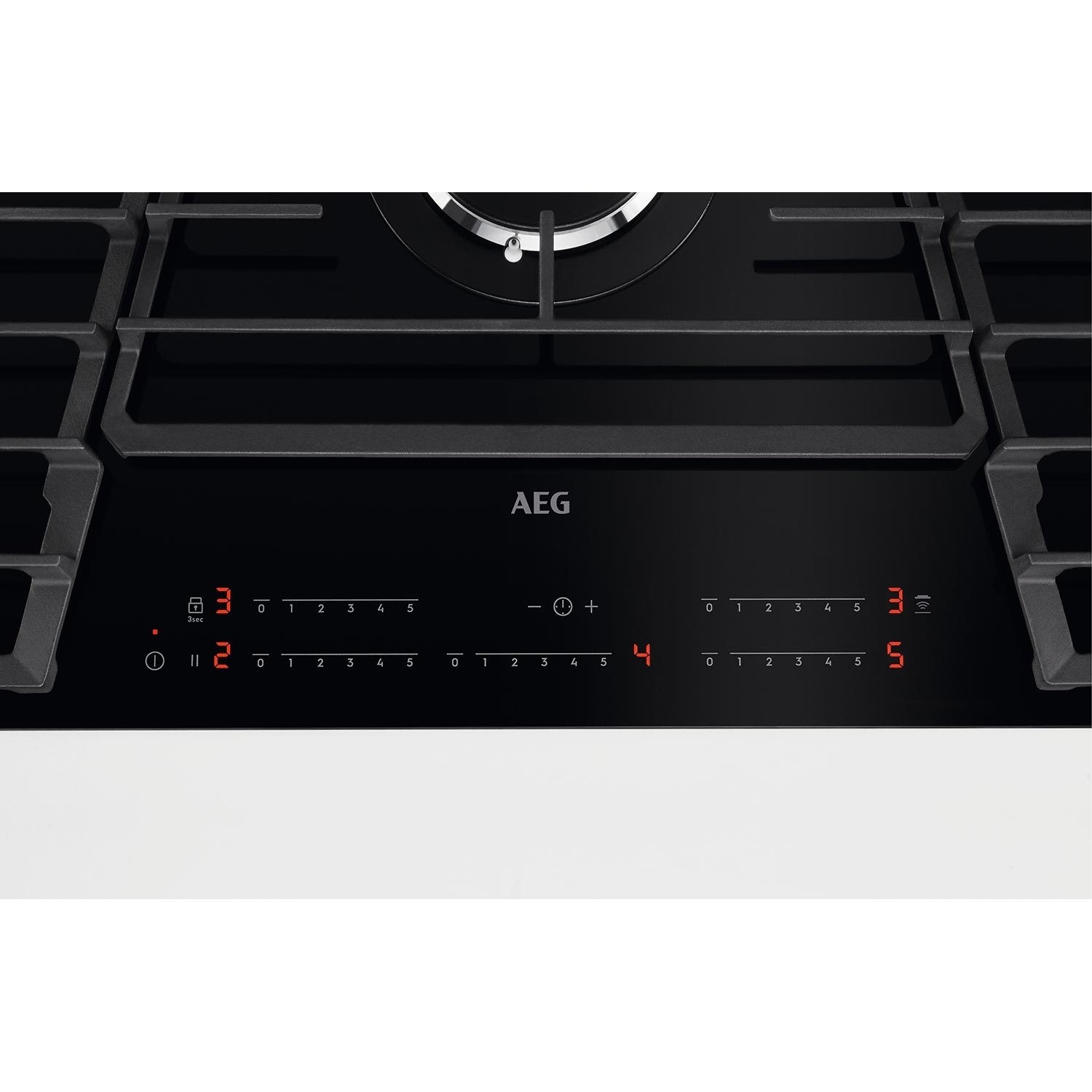 AEG 90cm 5 Burner GasonGlass Hob with Touch Control Black BuyItDirect.ie