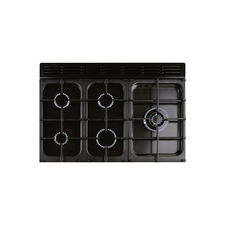 Rangemaster EDL90DFFBLC Encore Deluxe 90cm Dual Fuel Range Cooker - Black