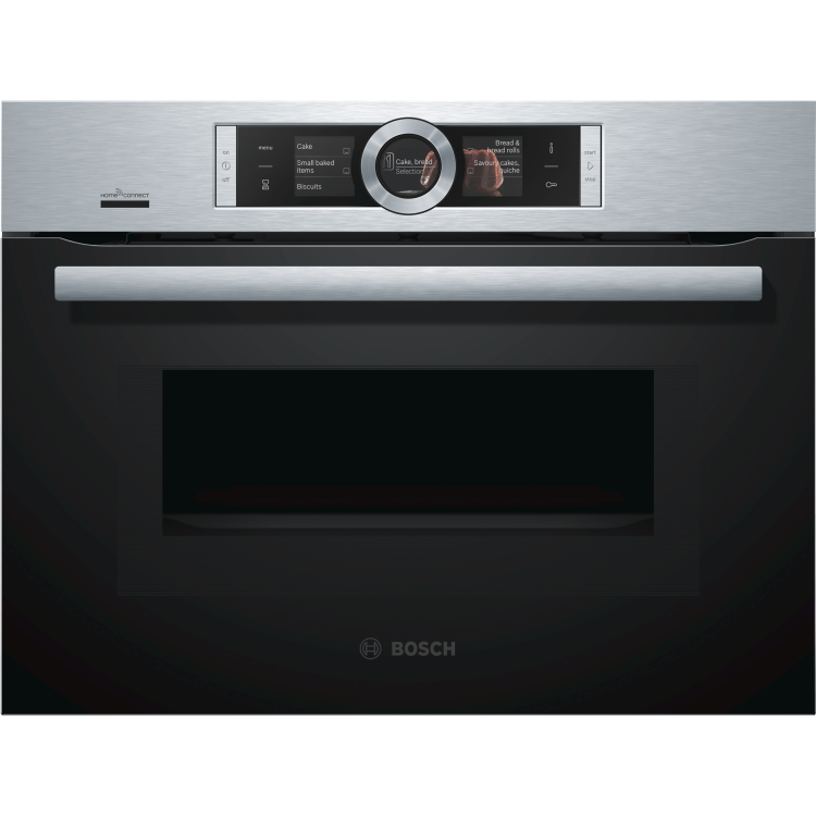 Bosch Series 8 Built-in Compact Single Oven and Microwave with Home Connect - Stainless Steel