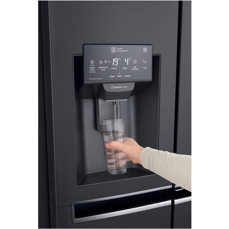 LG GSX961MCVZ InstaView Door-in-door Multi-door American Fridge Freezer With Ice & Water Dispenser -