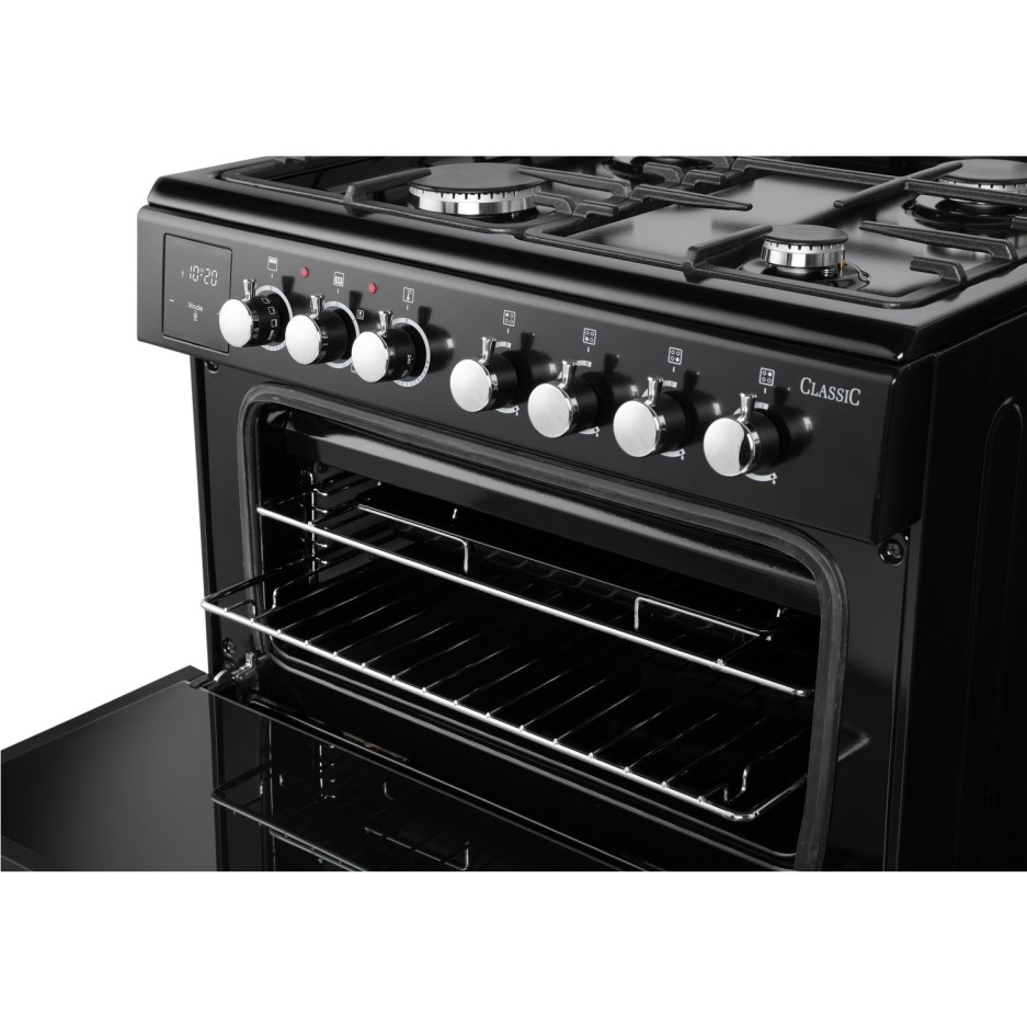 Rangemaster Classic 60cm Dual Fuel Cooker Black BuyItDirect.ie