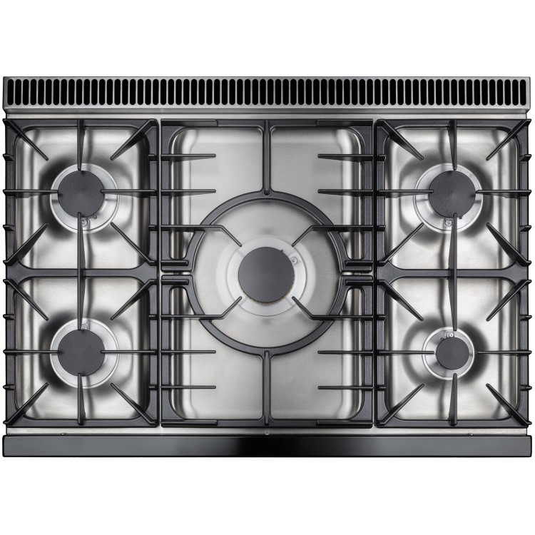 Rangemaster Elise 90cm Dual Fuel Range Cooker - Stone Blue