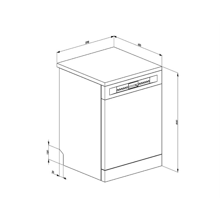 Smeg Universal Freestanding Dishwasher - B-Rated, White
