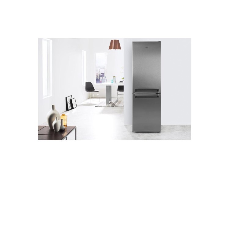Whirlpool BLF8121OX 60cm 1.88m Freestanding Less Frost Fridge Freezer - Steel