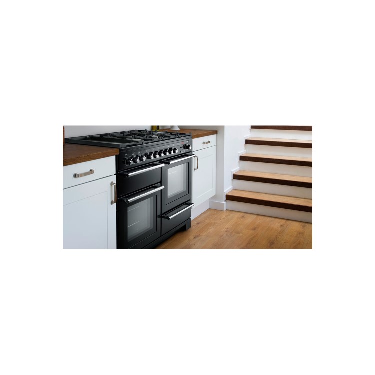 Rangemaster EDL90DFFBLC Encore Deluxe 90cm Dual Fuel Range Cooker - Black