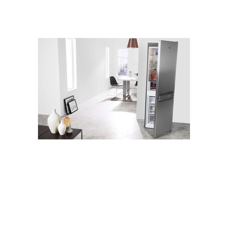 Whirlpool BLF8121OX 60cm 1.88m Freestanding Less Frost Fridge Freezer - Steel